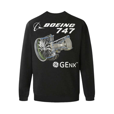 BOEING 747 Men's Oversized Fleece Crew Sweatshirt e-joyer